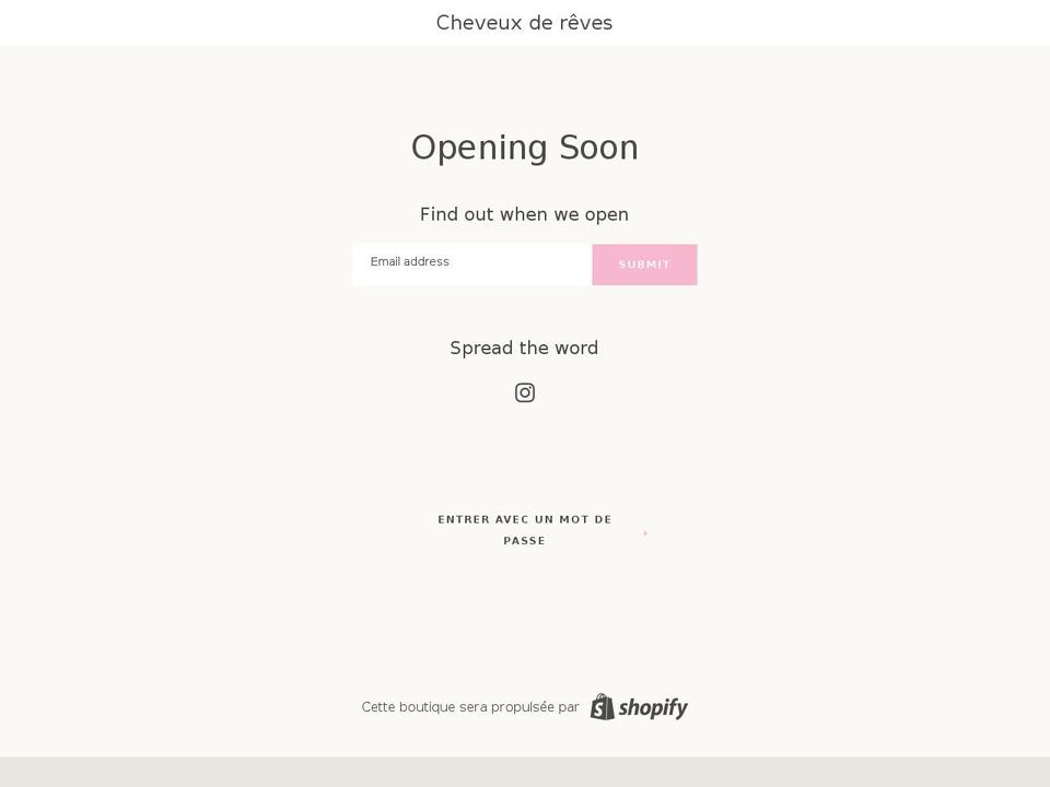 cheveuxdereves.com — Shopify storefront screenshot