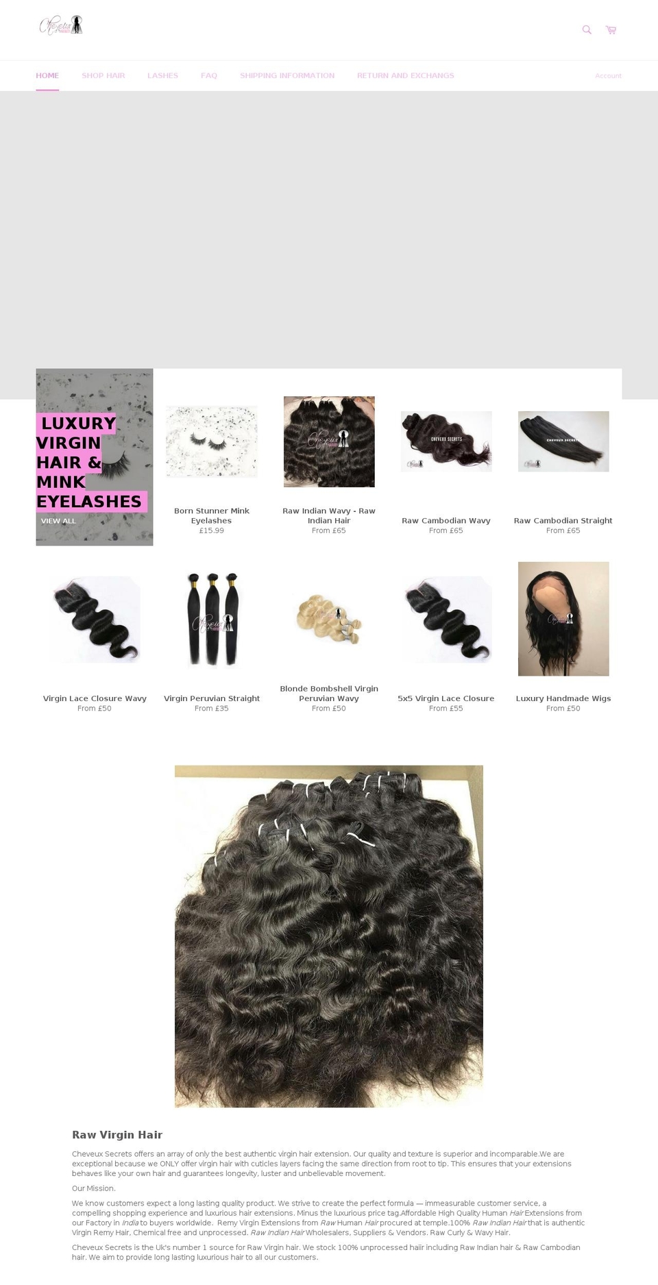 cheveuxsecrets.com shopify website screenshot
