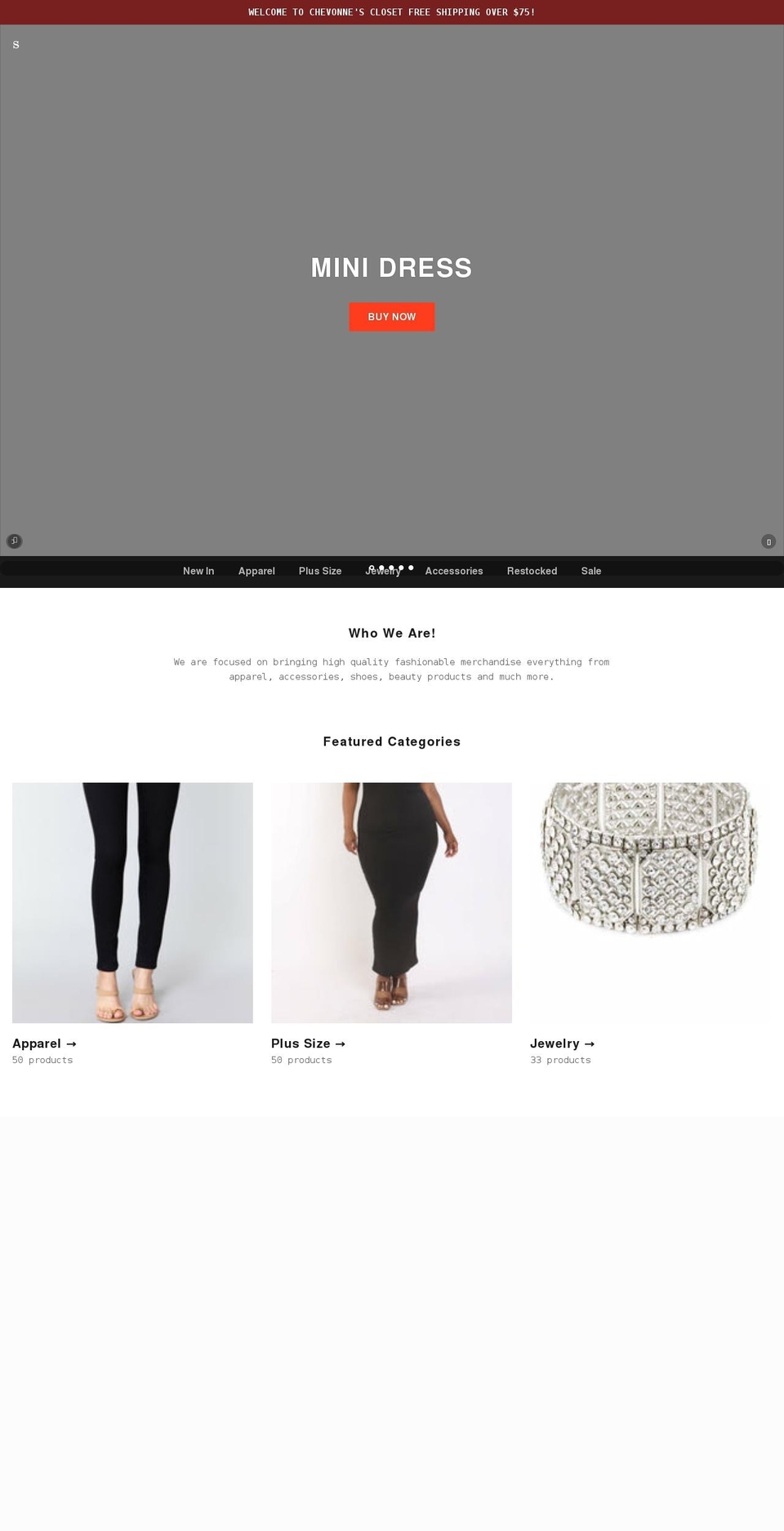 Vistarapid t Shopify theme site example chevonnescloset.com