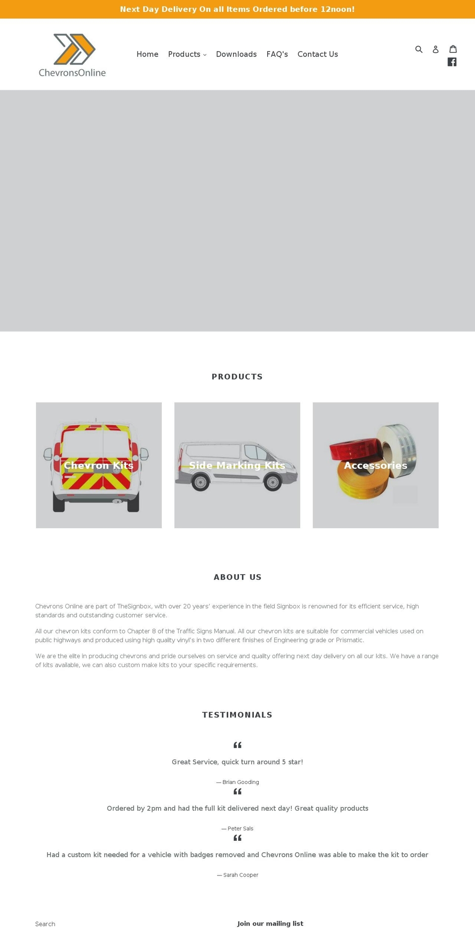 chevronsonline.com — Shopify storefront screenshot