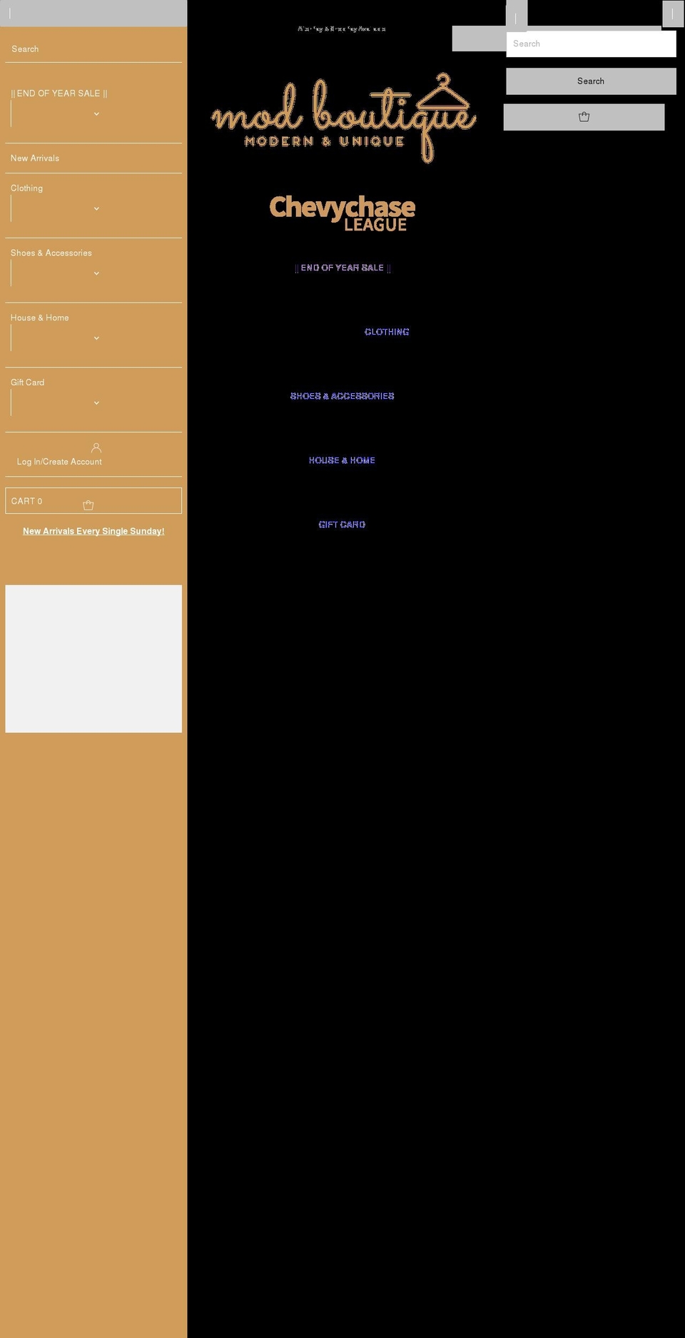 chevychaseleague.com shopify website screenshot