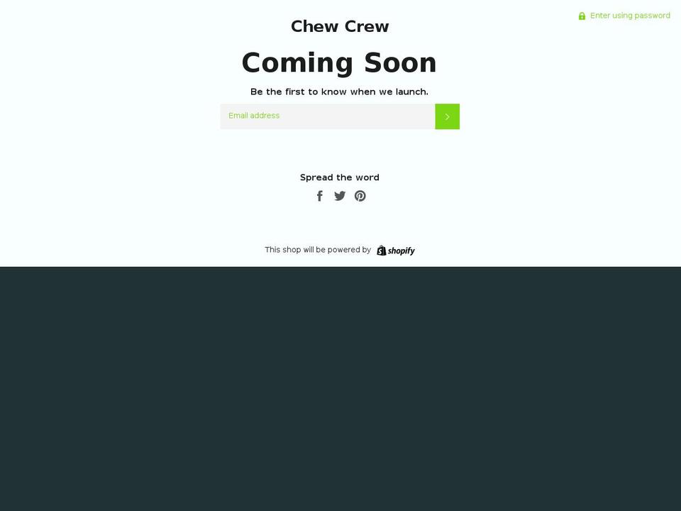 chew-crew.com — Shopify storefront screenshot