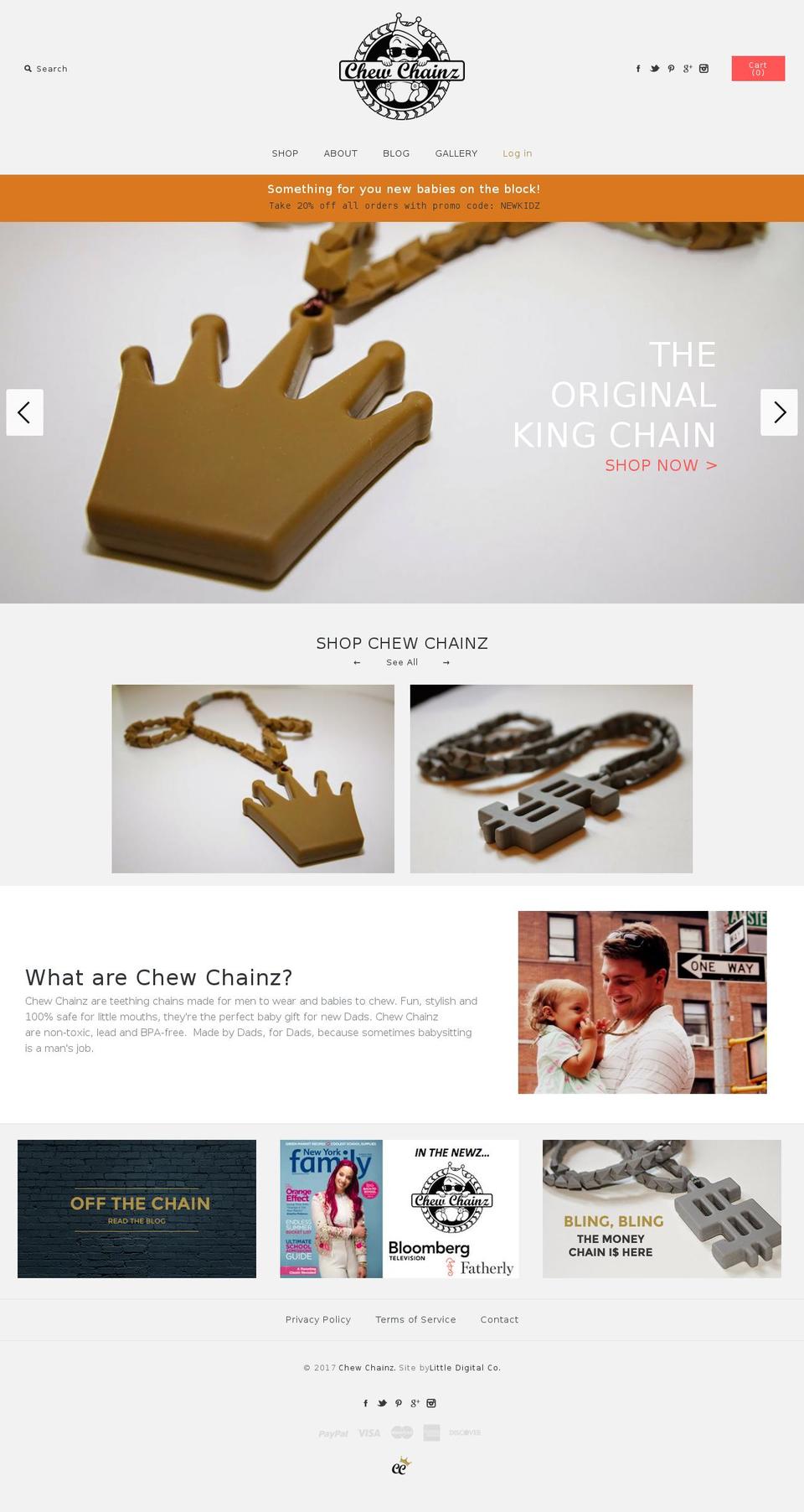 chewchainz.com shopify website screenshot