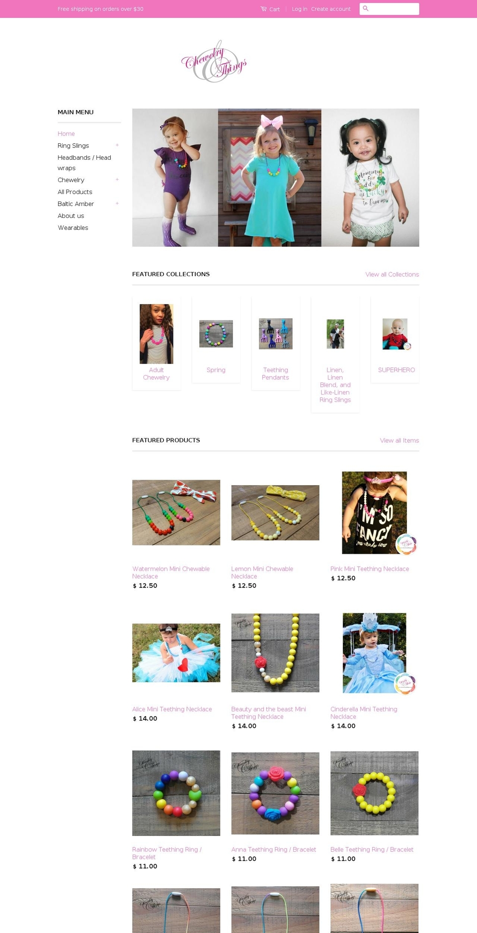 chewelryandthings.com shopify website screenshot