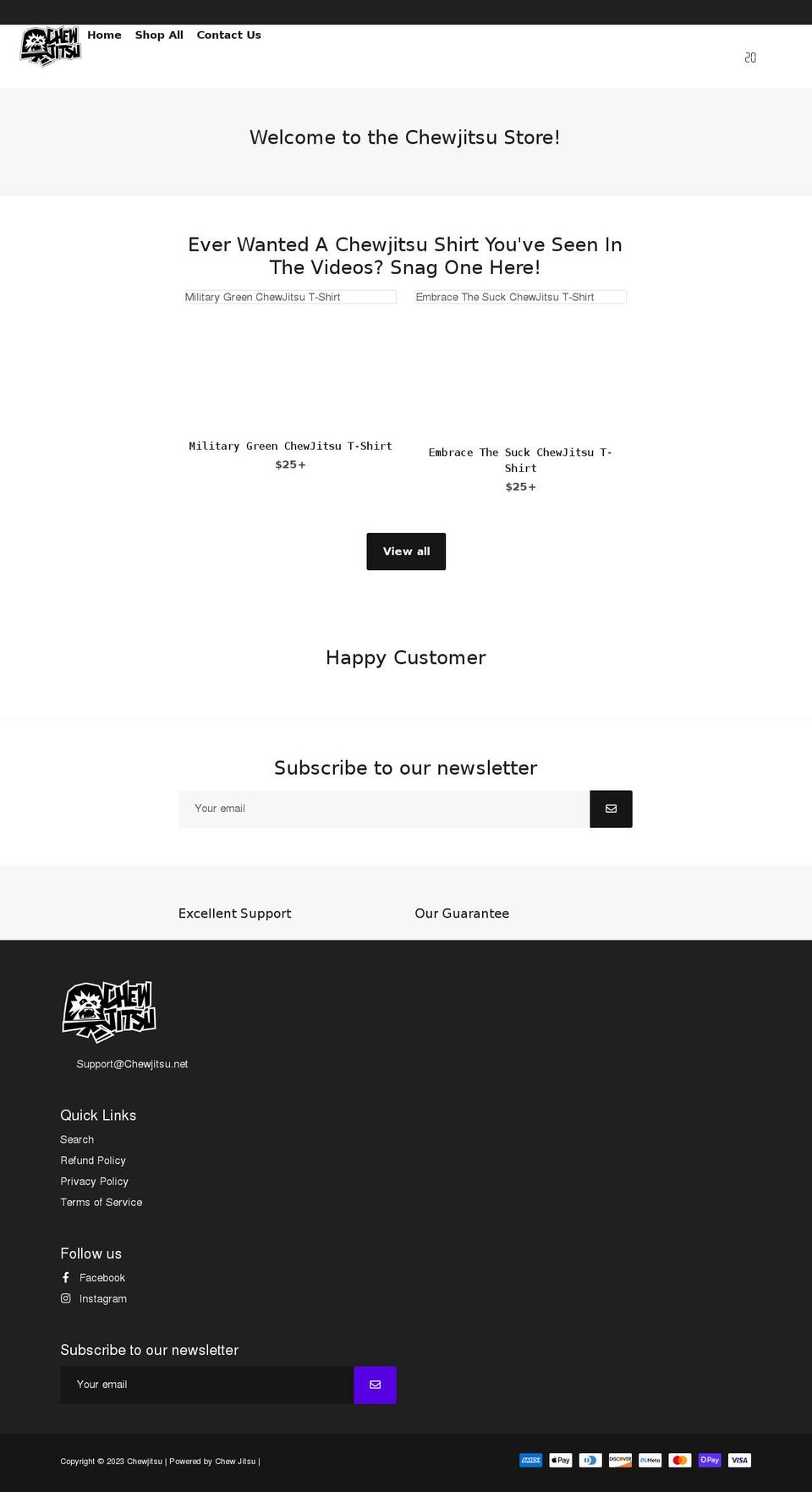 chewjitsu.myshopify.com shopify website screenshot