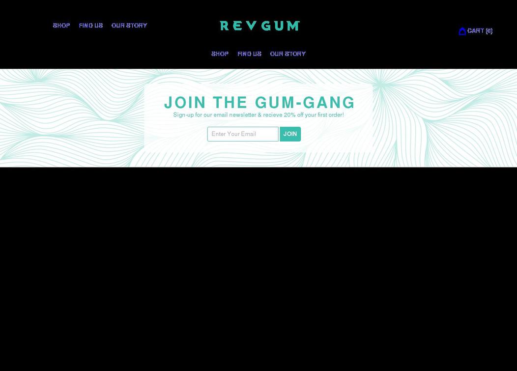 chewrevgum.com shopify website screenshot