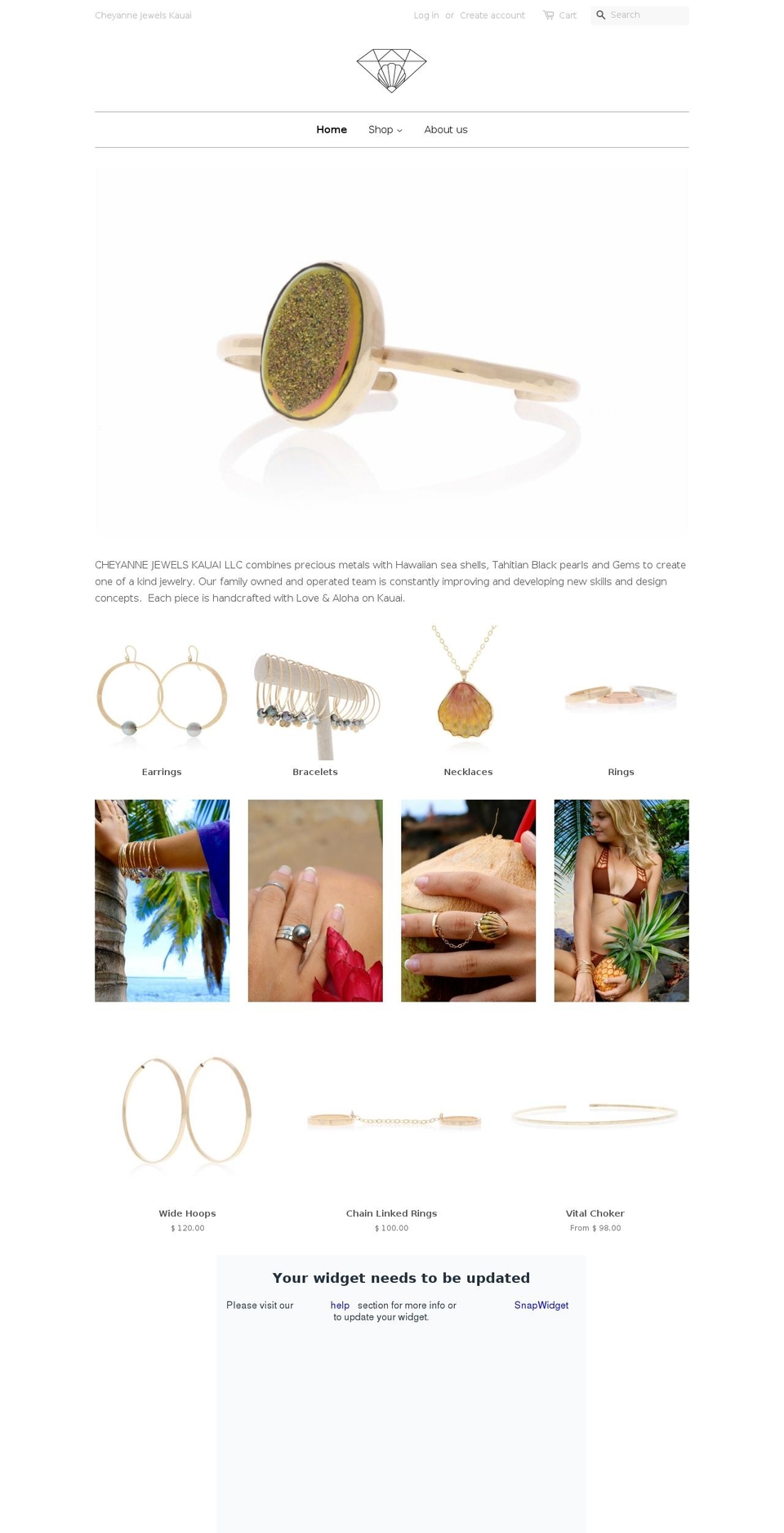 cheyannejewelskauai.com — Shopify storefront screenshot