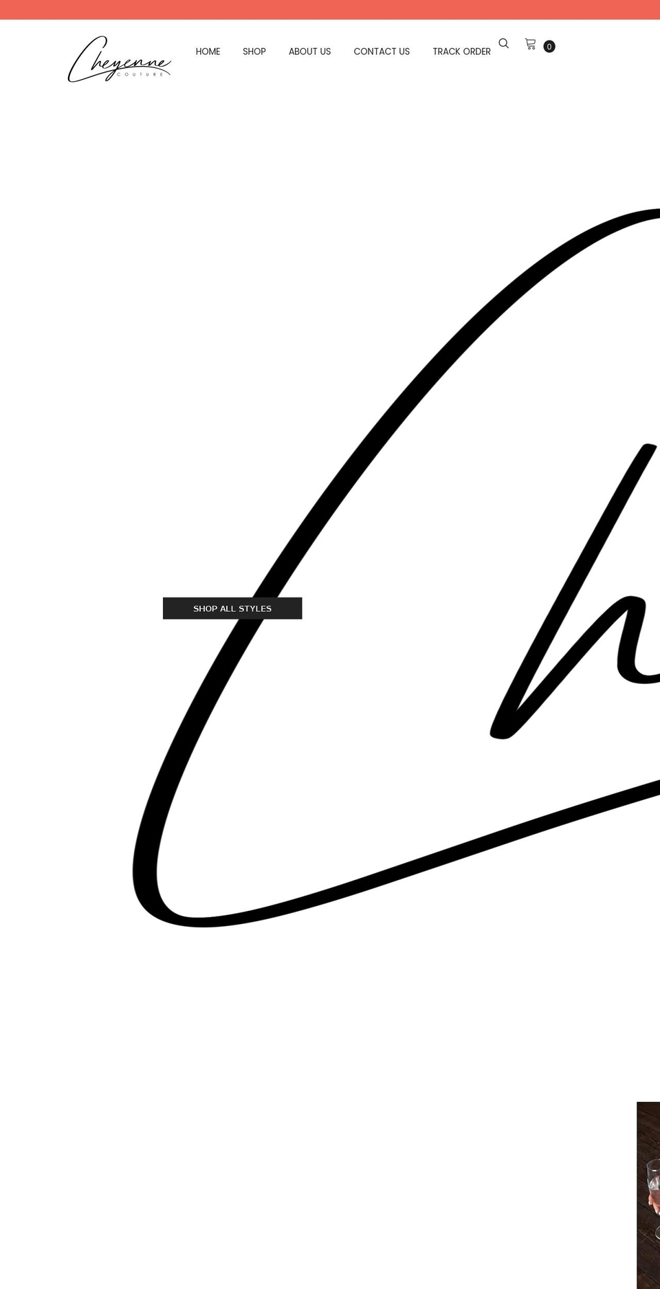 cheyenne-couture.myshopify.com shopify website screenshot