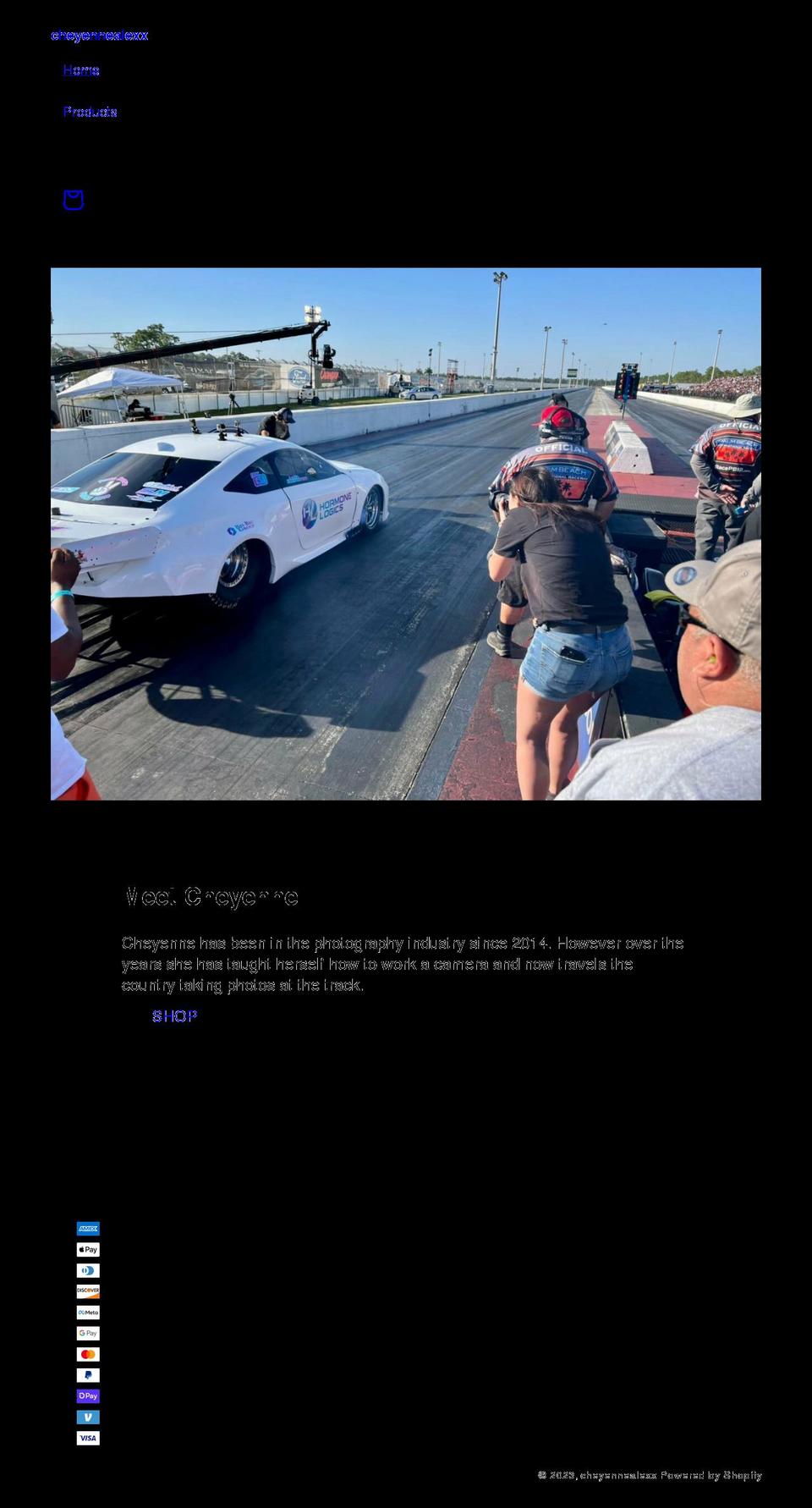 cheyennealexx.com shopify website screenshot