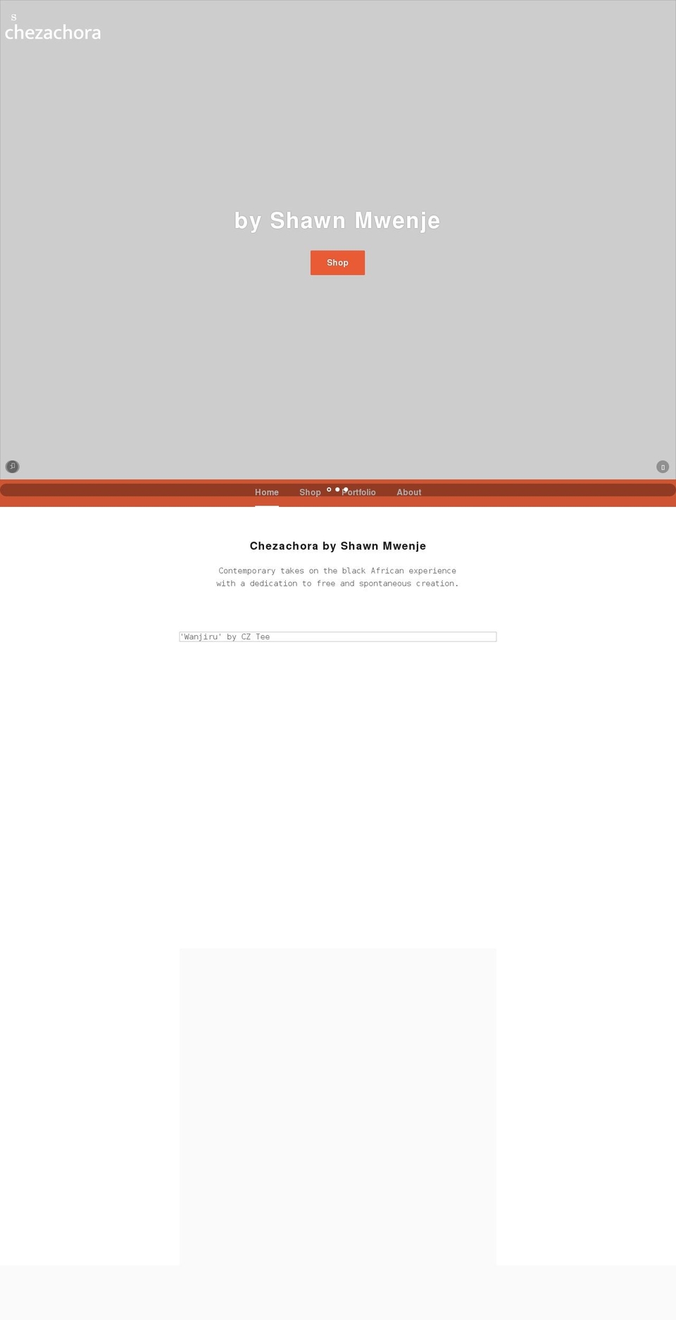 chezachora.com shopify website screenshot