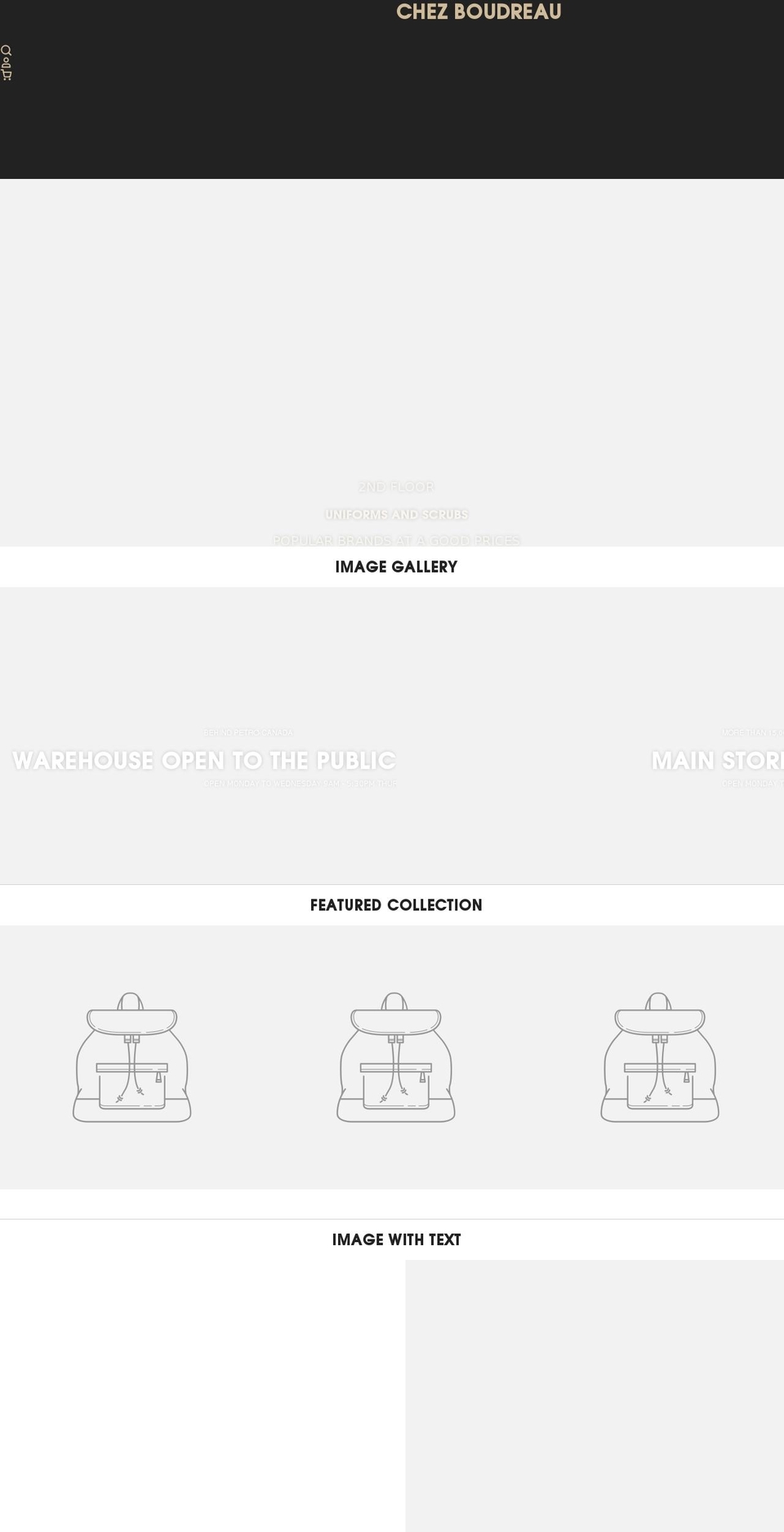 chezboudreau.com shopify website screenshot