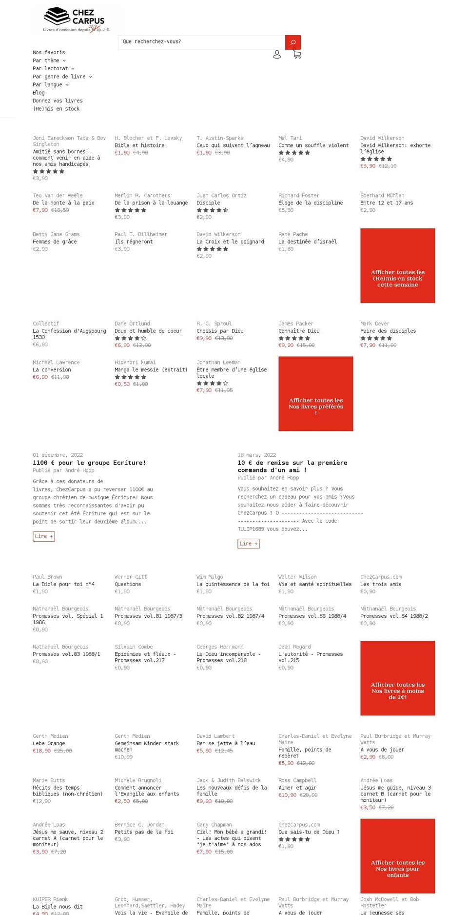 chezcarpus.com shopify website screenshot