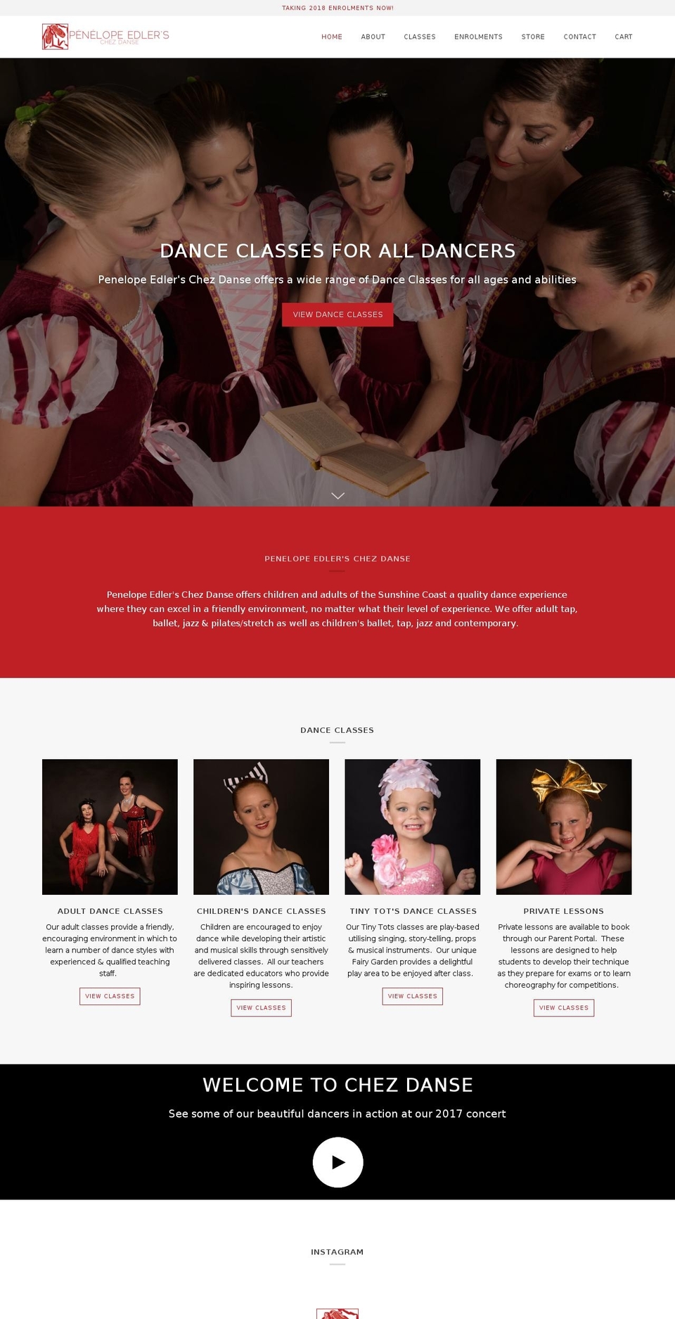 chezdanse.com — Shopify storefront screenshot