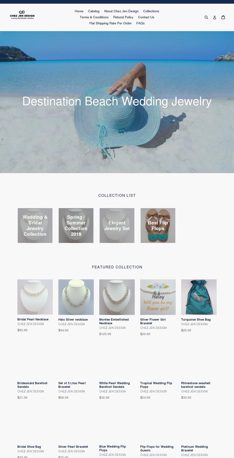 chezjendesign.com — Shopify storefront screenshot