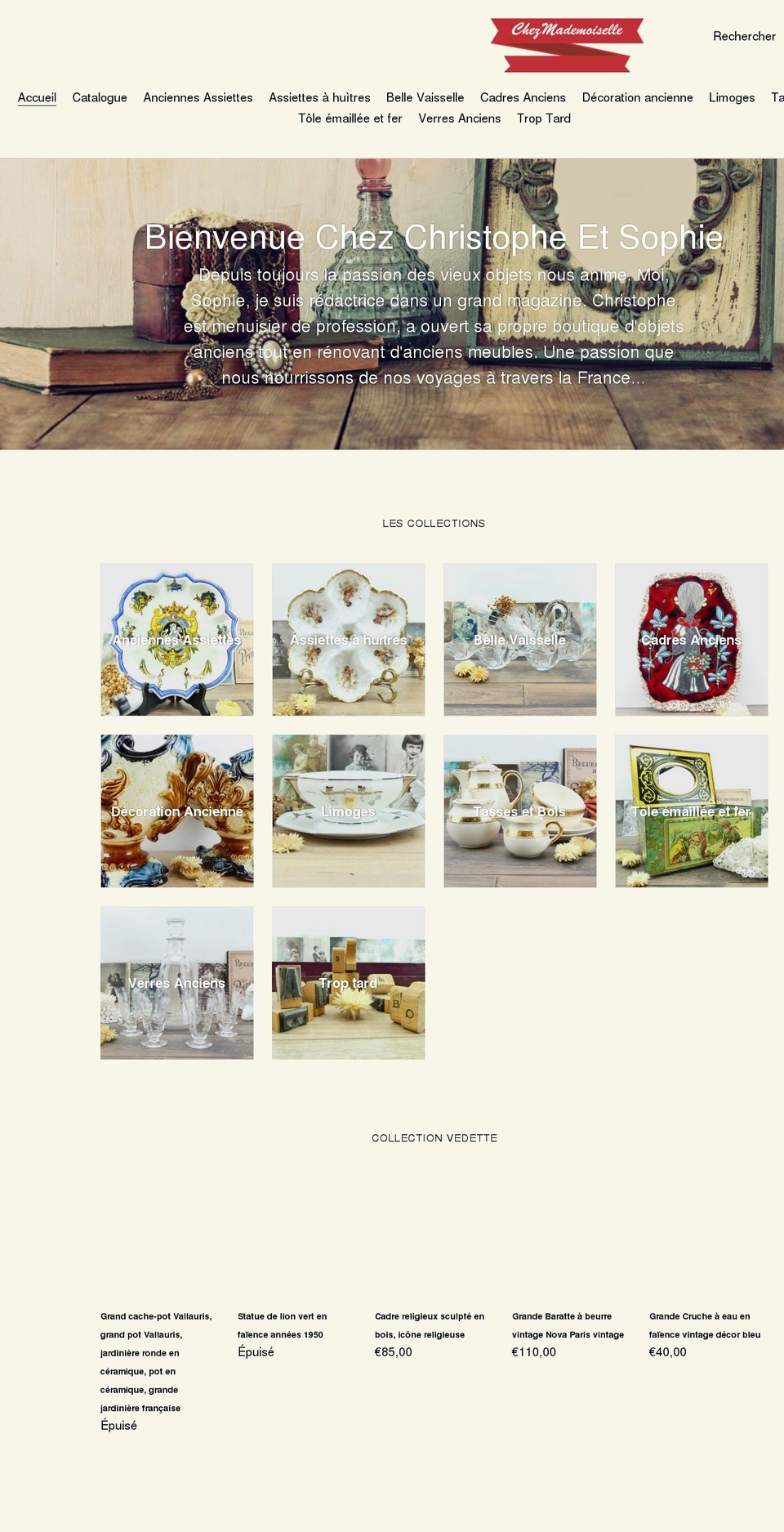 chezmademoiselle.shop shopify website screenshot