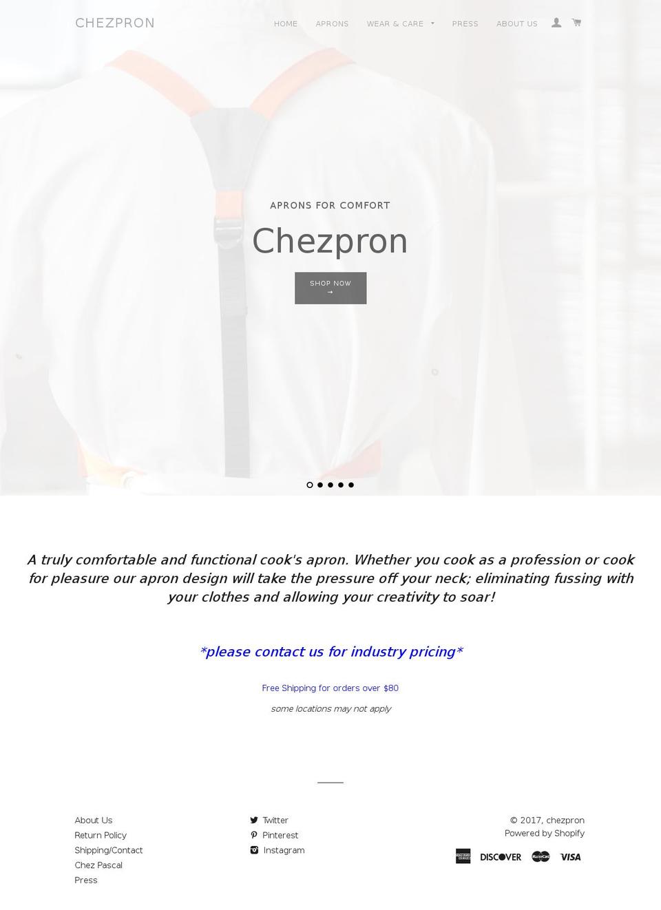chezpron.com shopify website screenshot