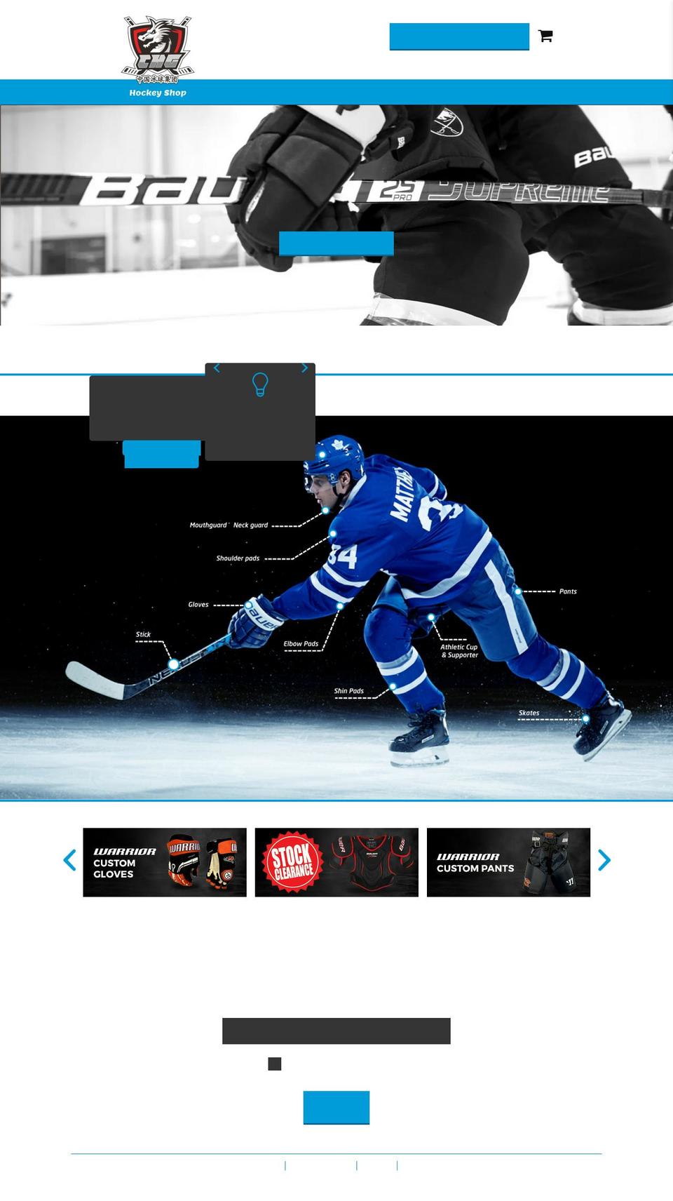 chghockeyshop.com shopify website screenshot