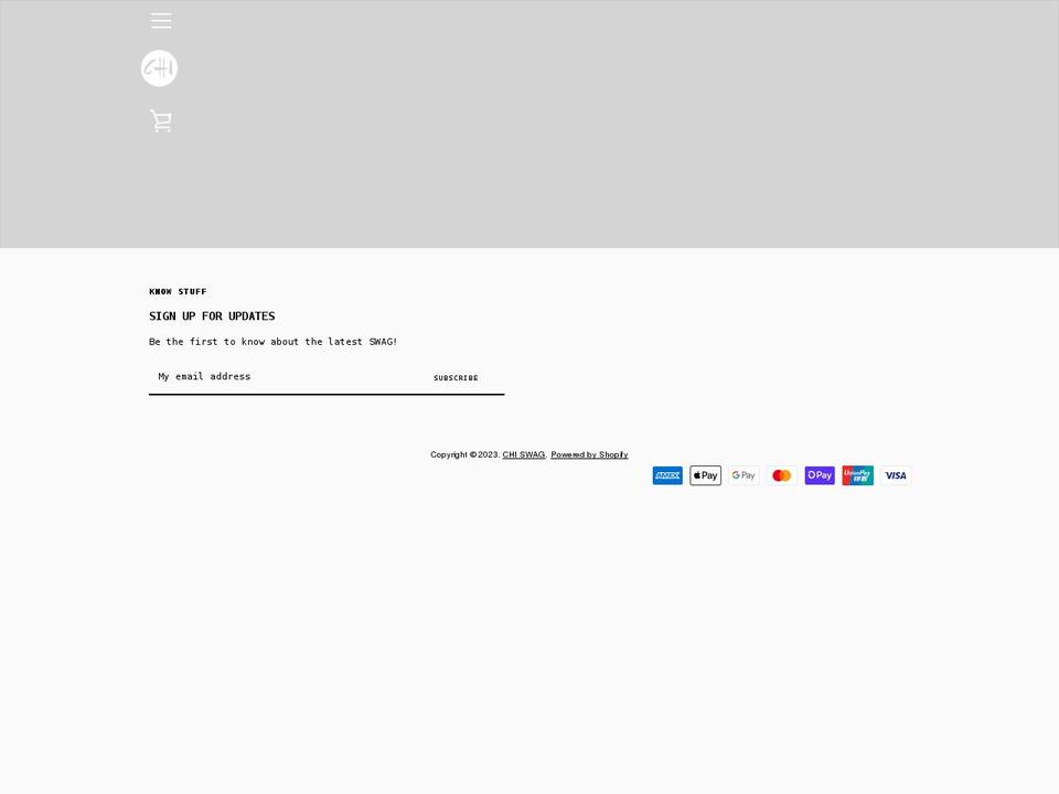 chi-swag.com shopify website screenshot
