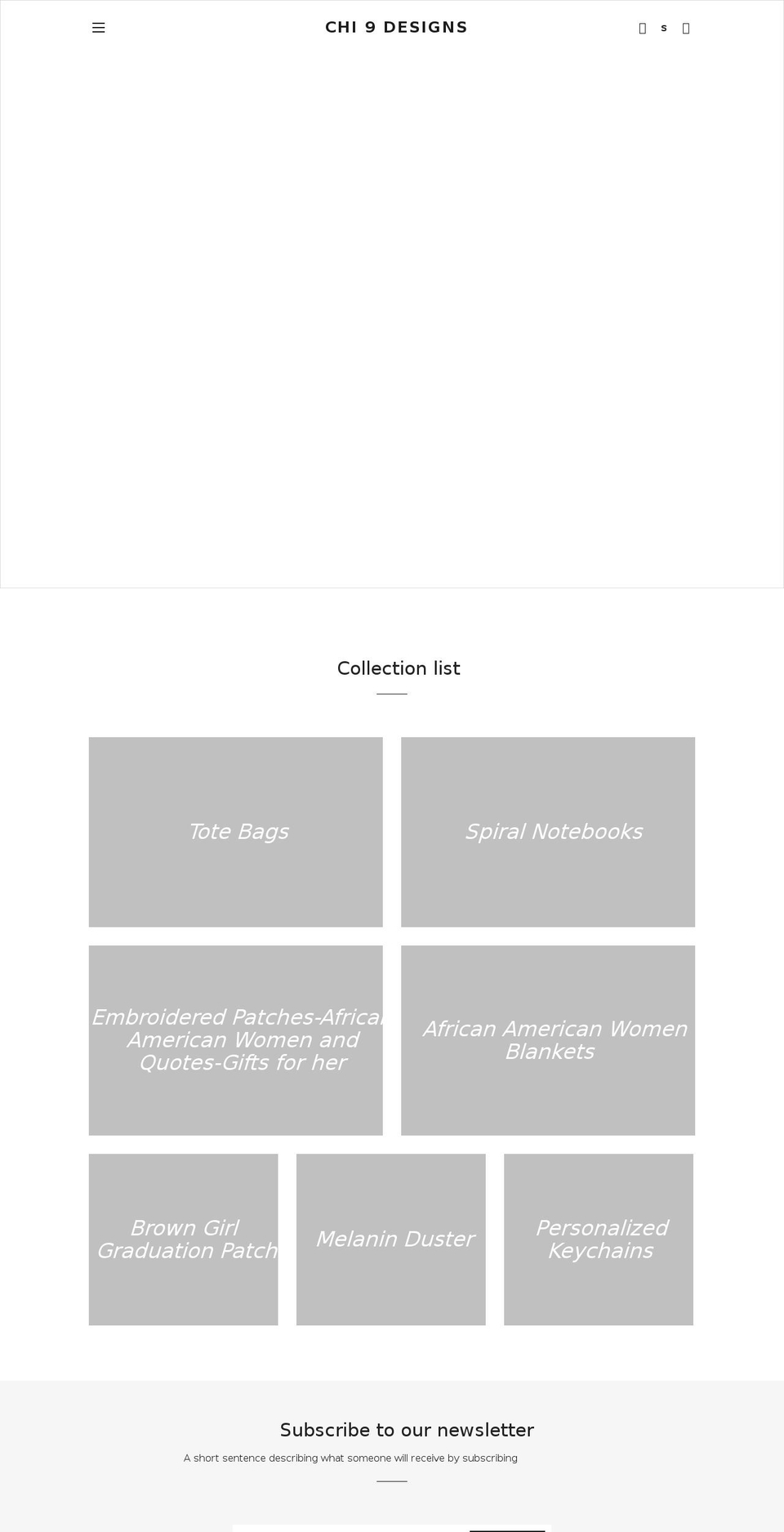chi9designs.com shopify website screenshot