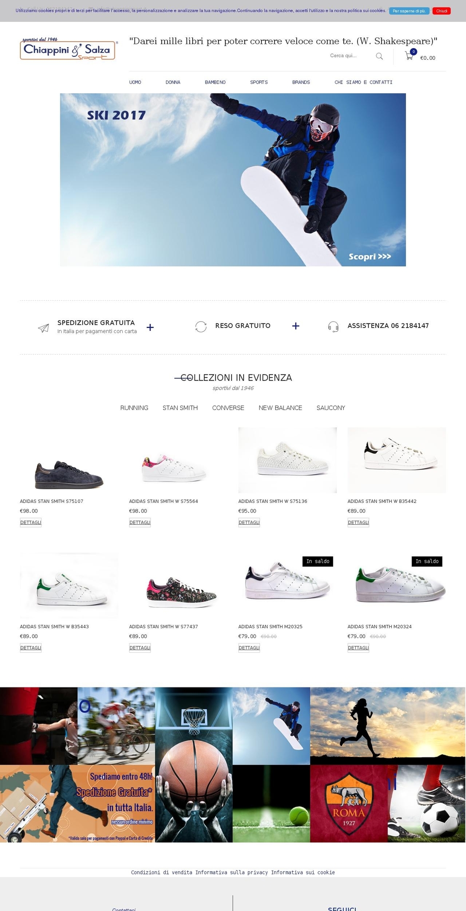 YourStore Shopify theme site example chiappinisport.com