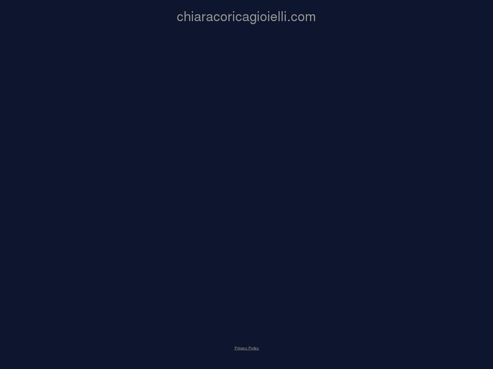 chiaracoricagioielli.com shopify website screenshot