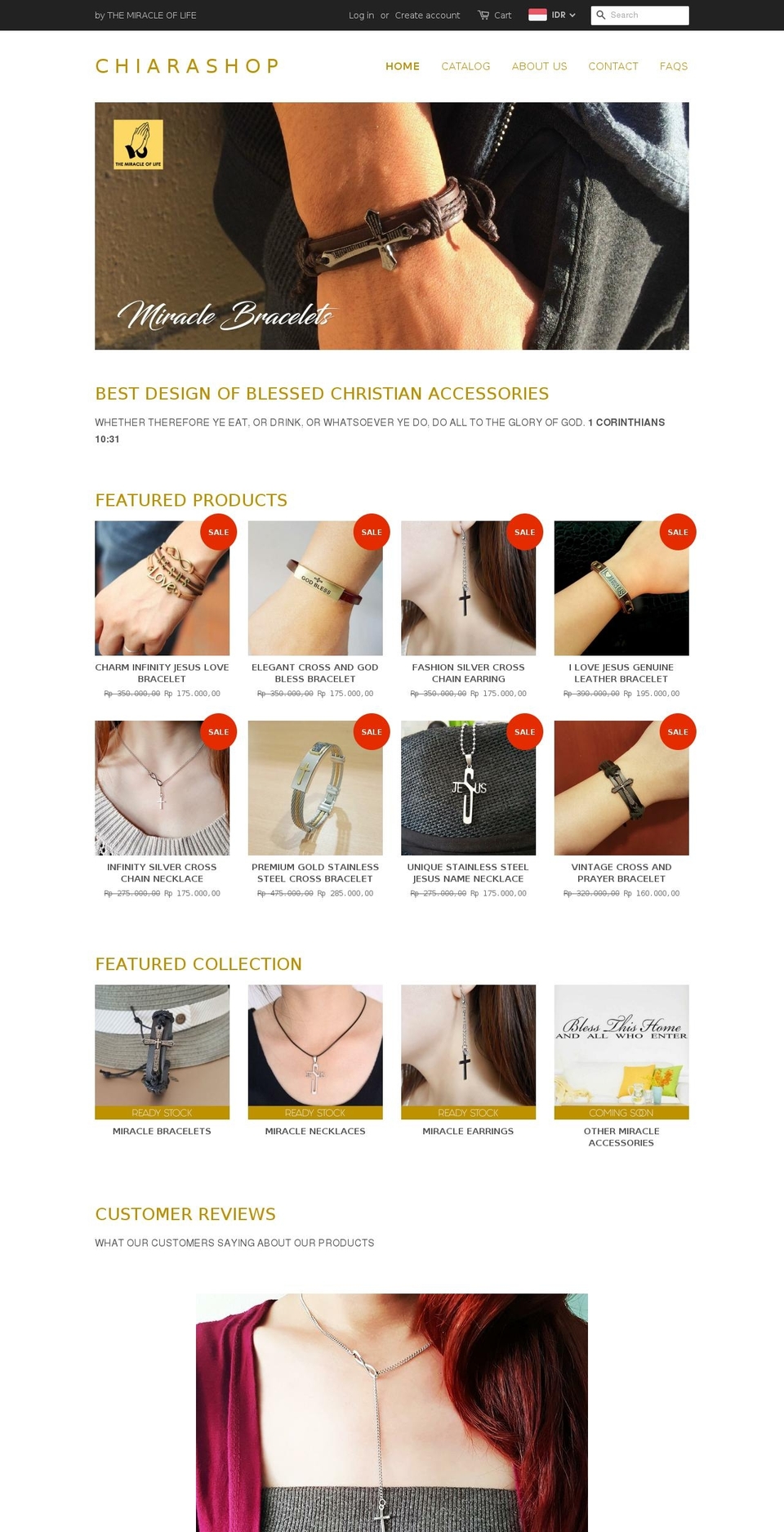 chiarashop.com shopify website screenshot