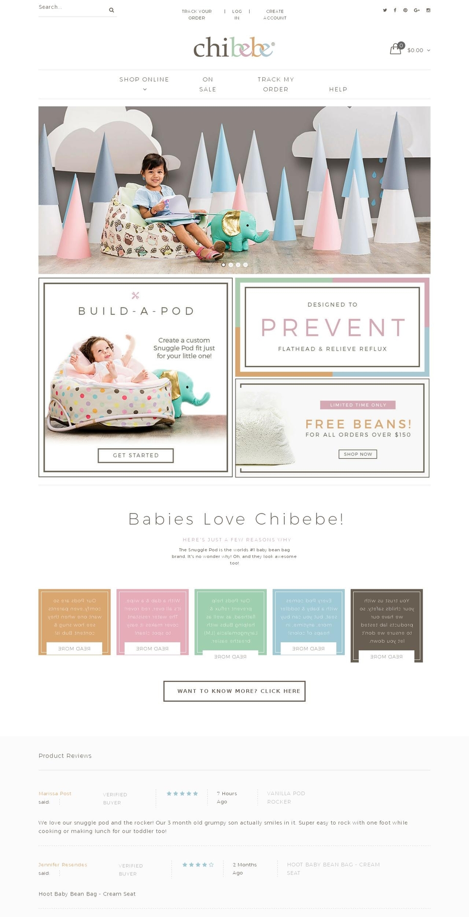 chibebe.com shopify website screenshot