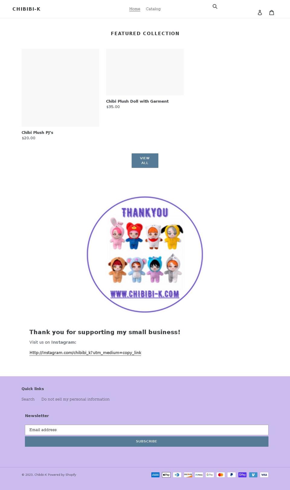chibibi-k.com shopify website screenshot