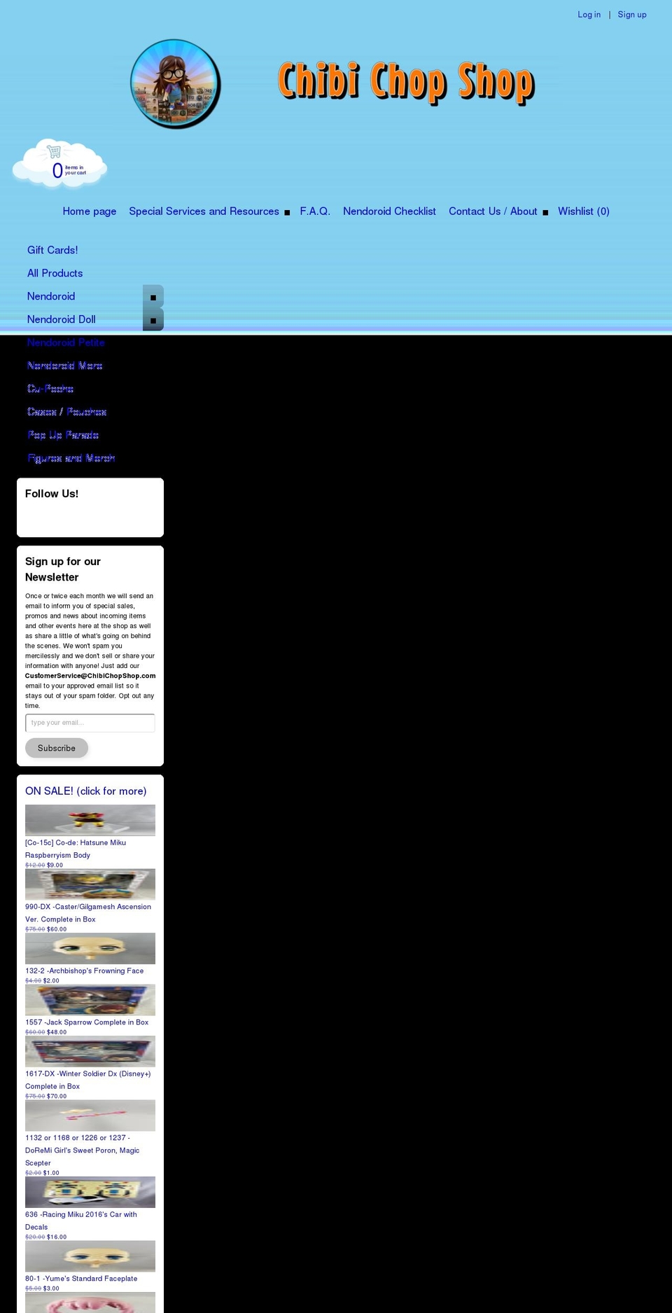 chibichopshop.com shopify website screenshot