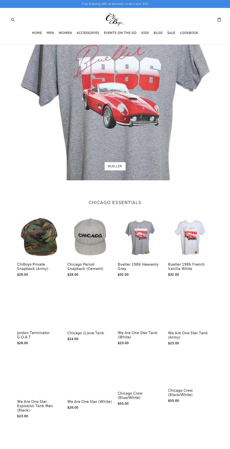 Copy of Debut Shopify theme site example chiboys.com