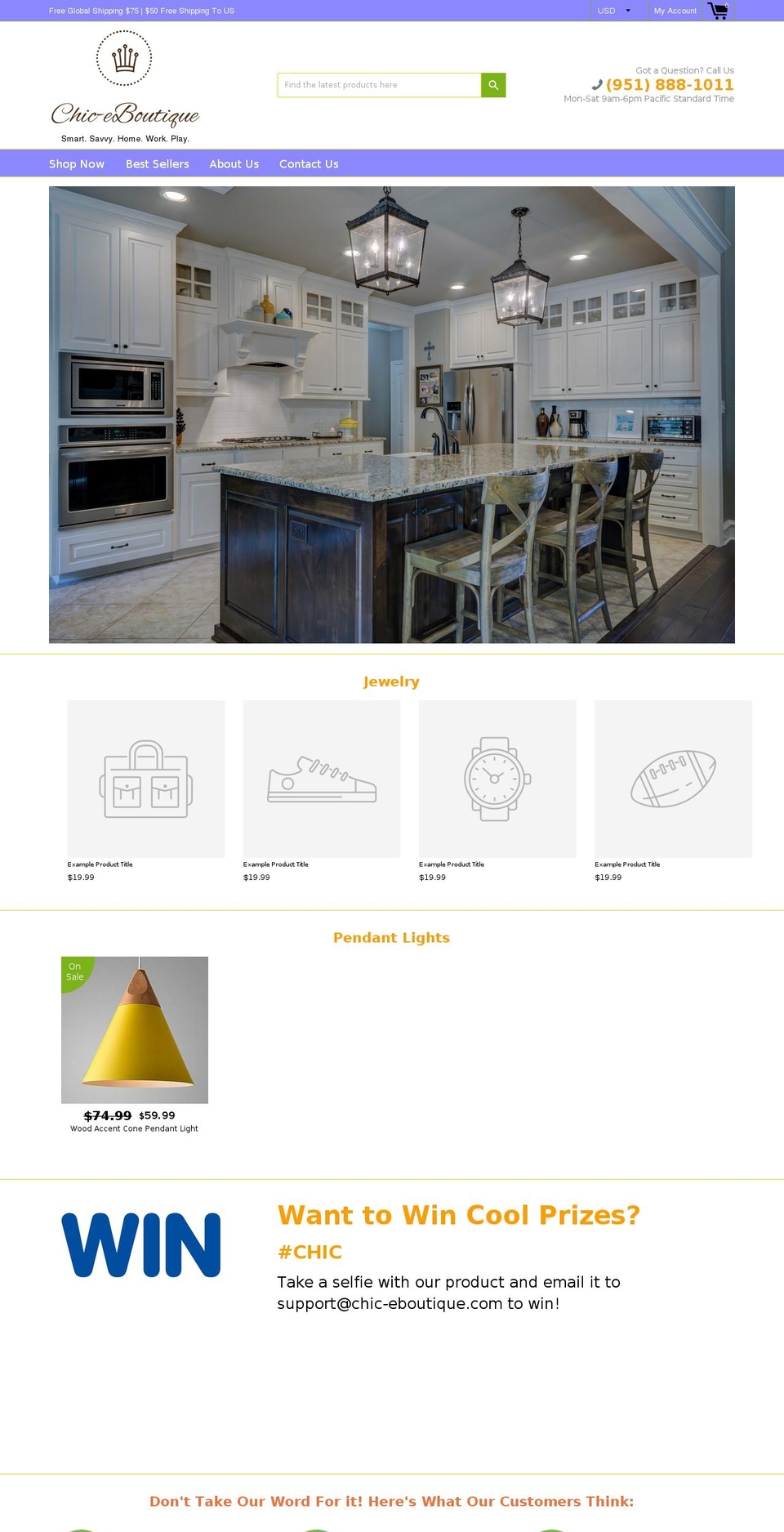 chic-eboutique.com — Shopify storefront screenshot