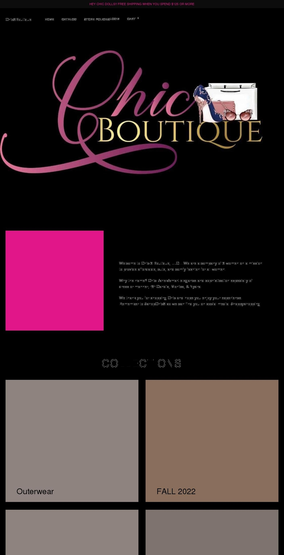 chic3boutique.com shopify website screenshot