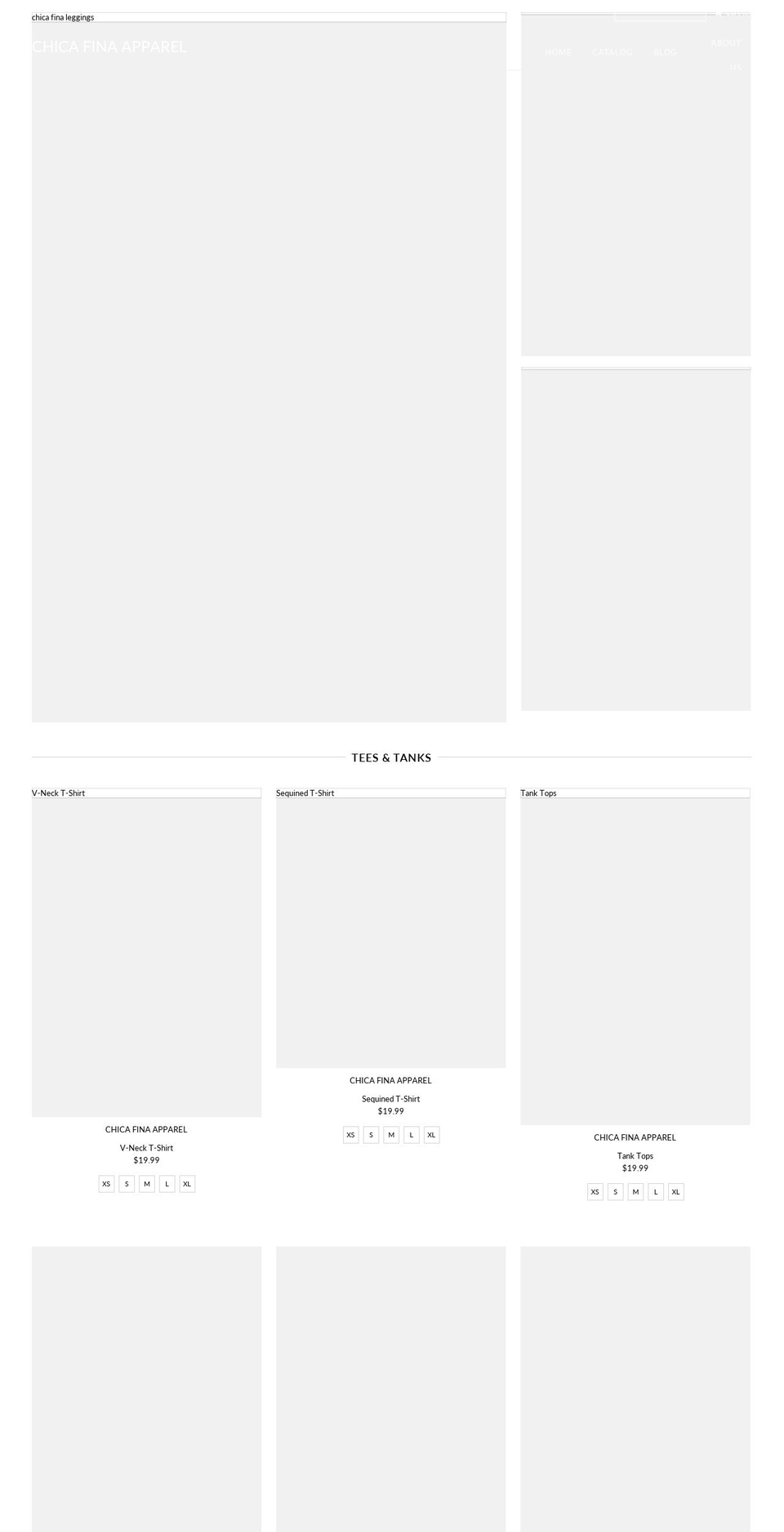 chicafinaonline.com — Shopify storefront screenshot