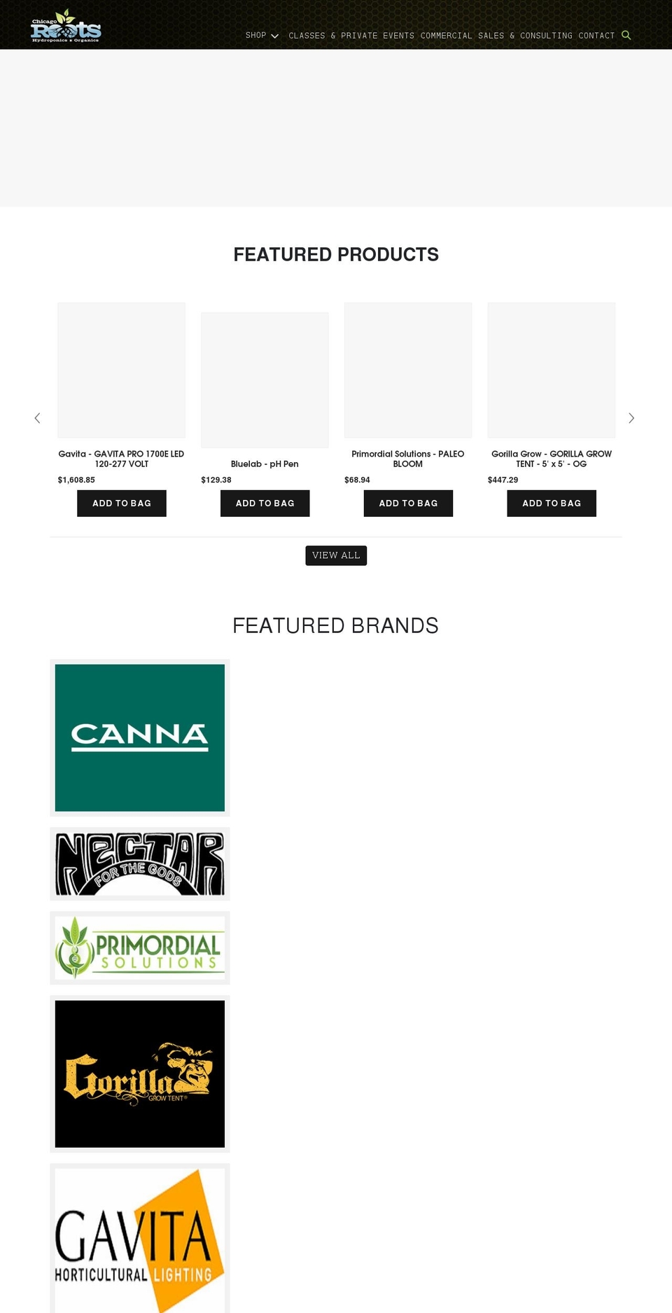 chicago-roots-ho.myshopify.com shopify website screenshot
