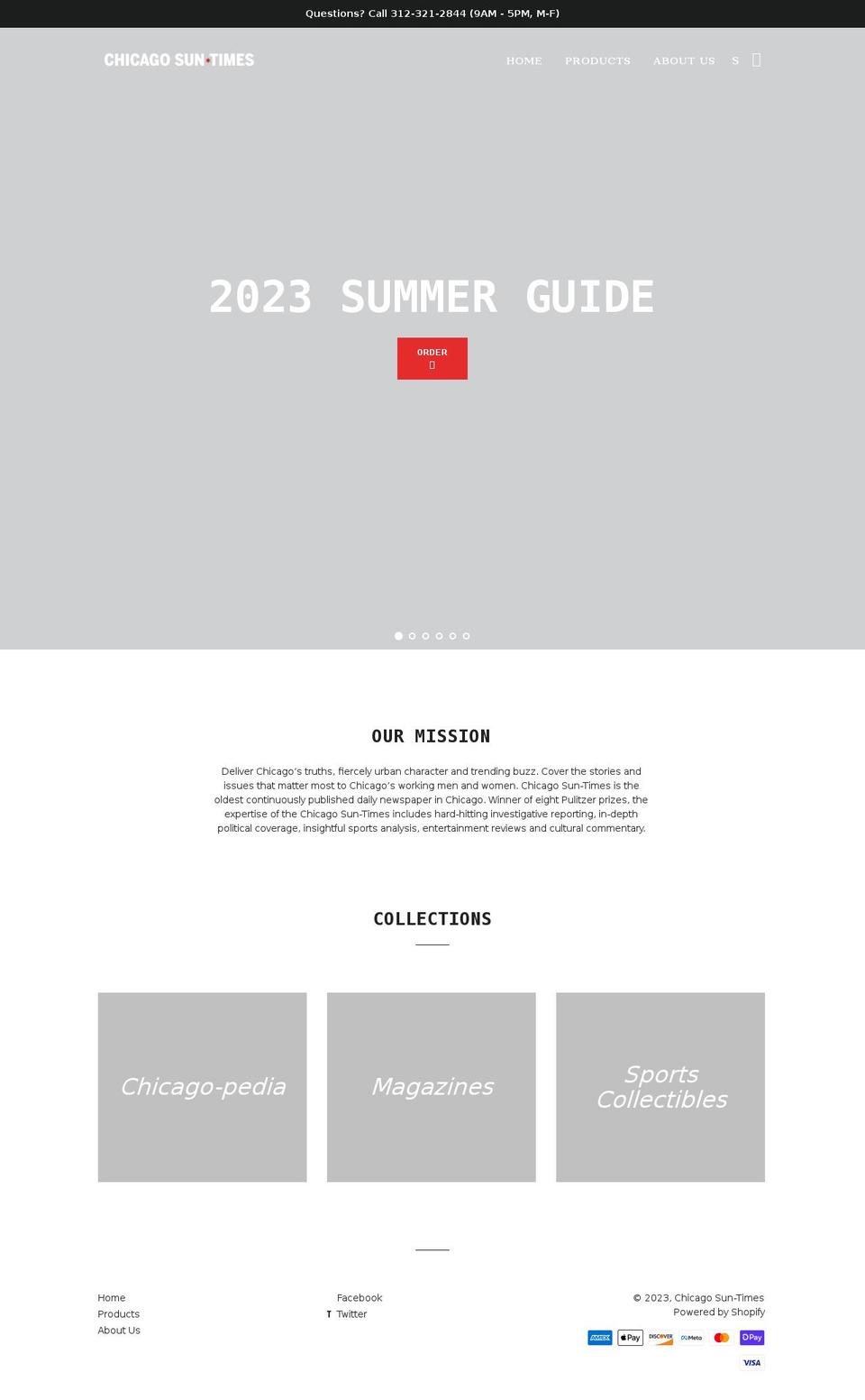 chicago-sun-times.myshopify.com shopify website screenshot