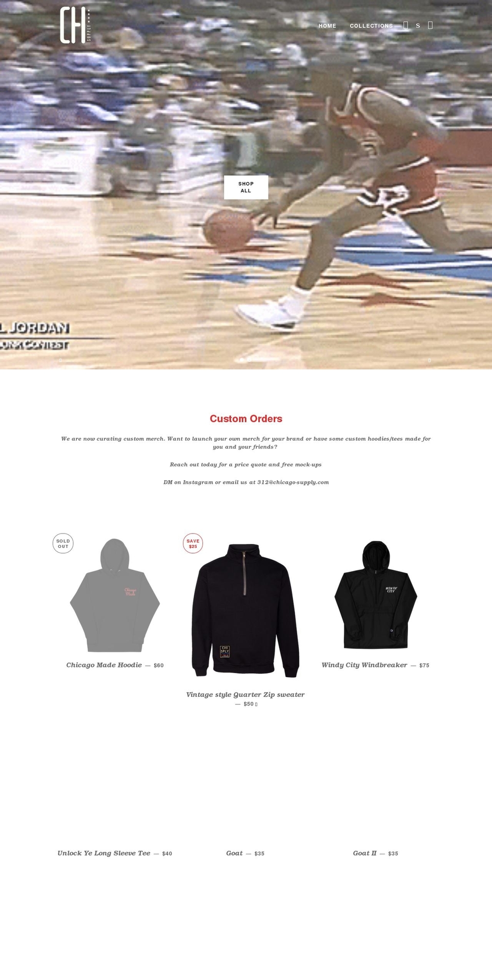 chicago-supply.com shopify website screenshot