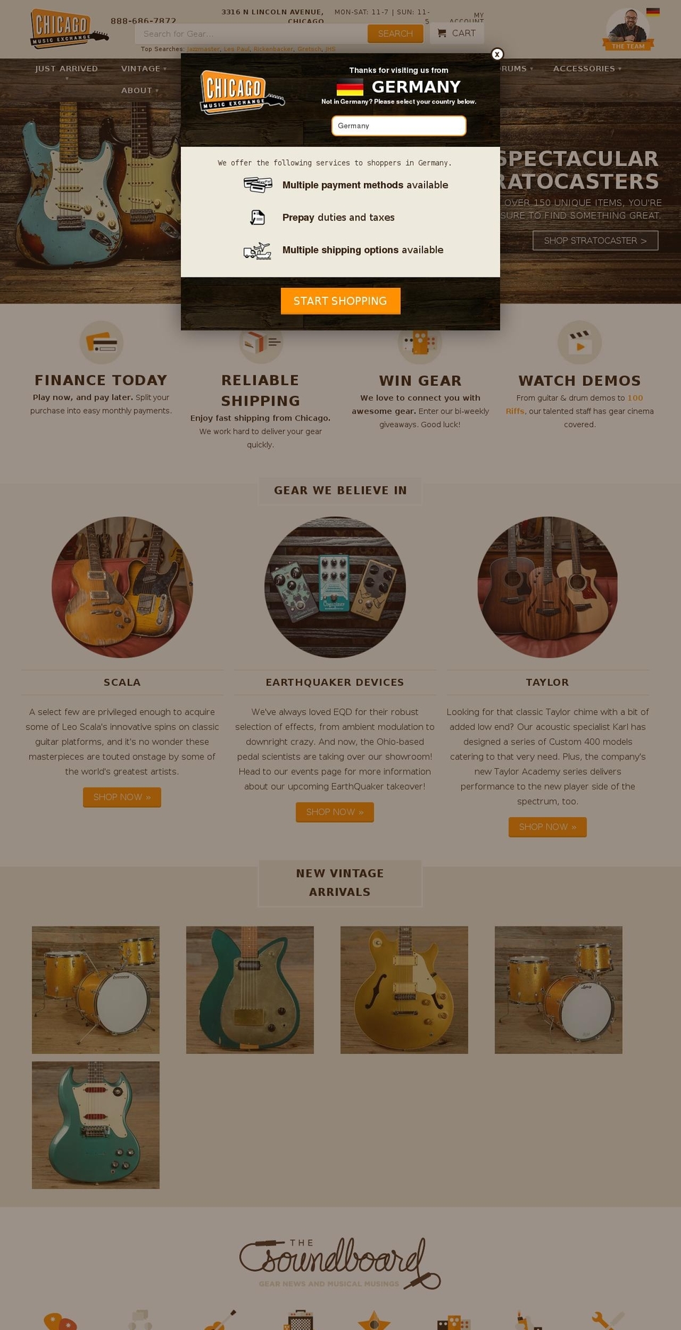 Chicago Music Exchange V6 (Bundling Capability) Shopify theme site example chicago-vintage.com