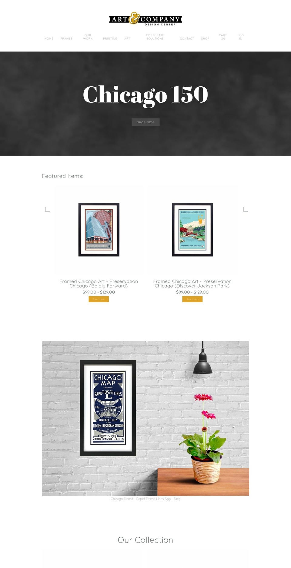 chicago150.com — Shopify storefront screenshot