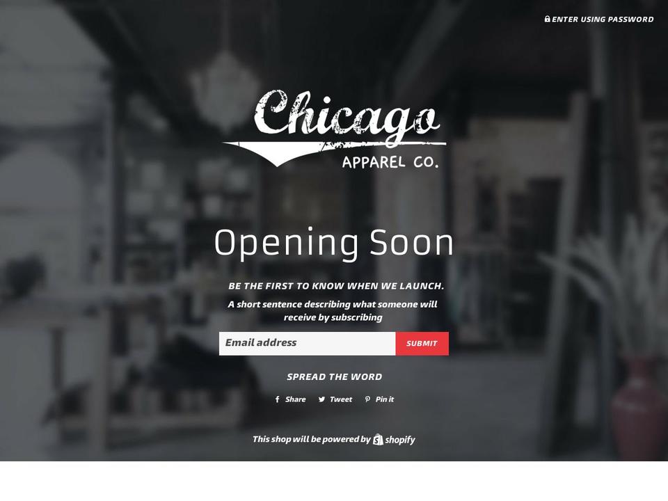 chicagoapparelco.com — Shopify storefront screenshot