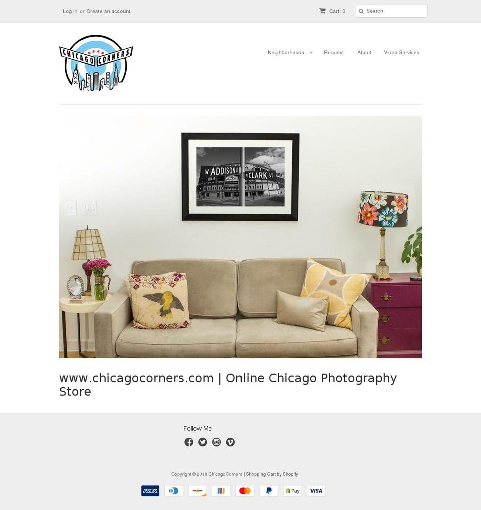 chicagocorners.com — Shopify storefront screenshot