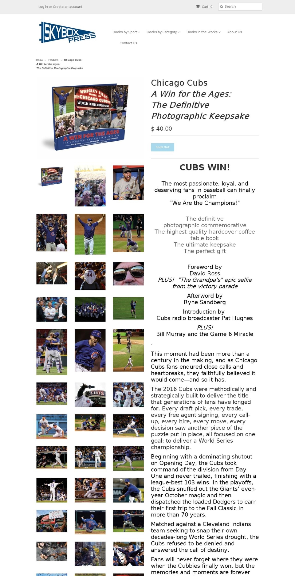 chicagocubsbook.com — Shopify storefront screenshot