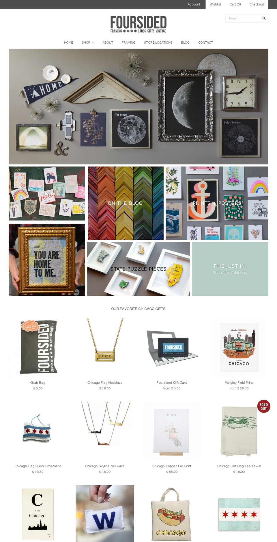 chicagocustomframing.com shopify website screenshot