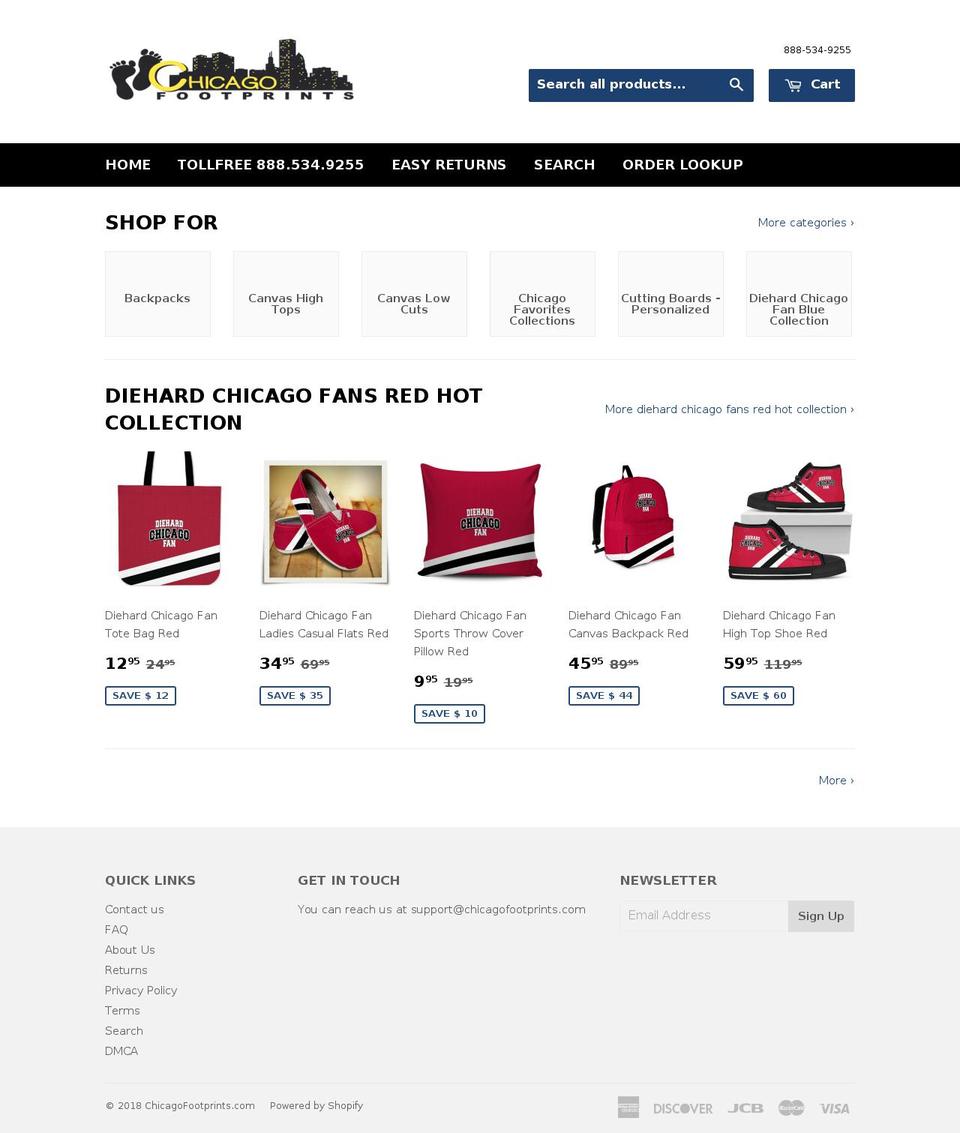 chicagofootprints.com — Shopify storefront screenshot