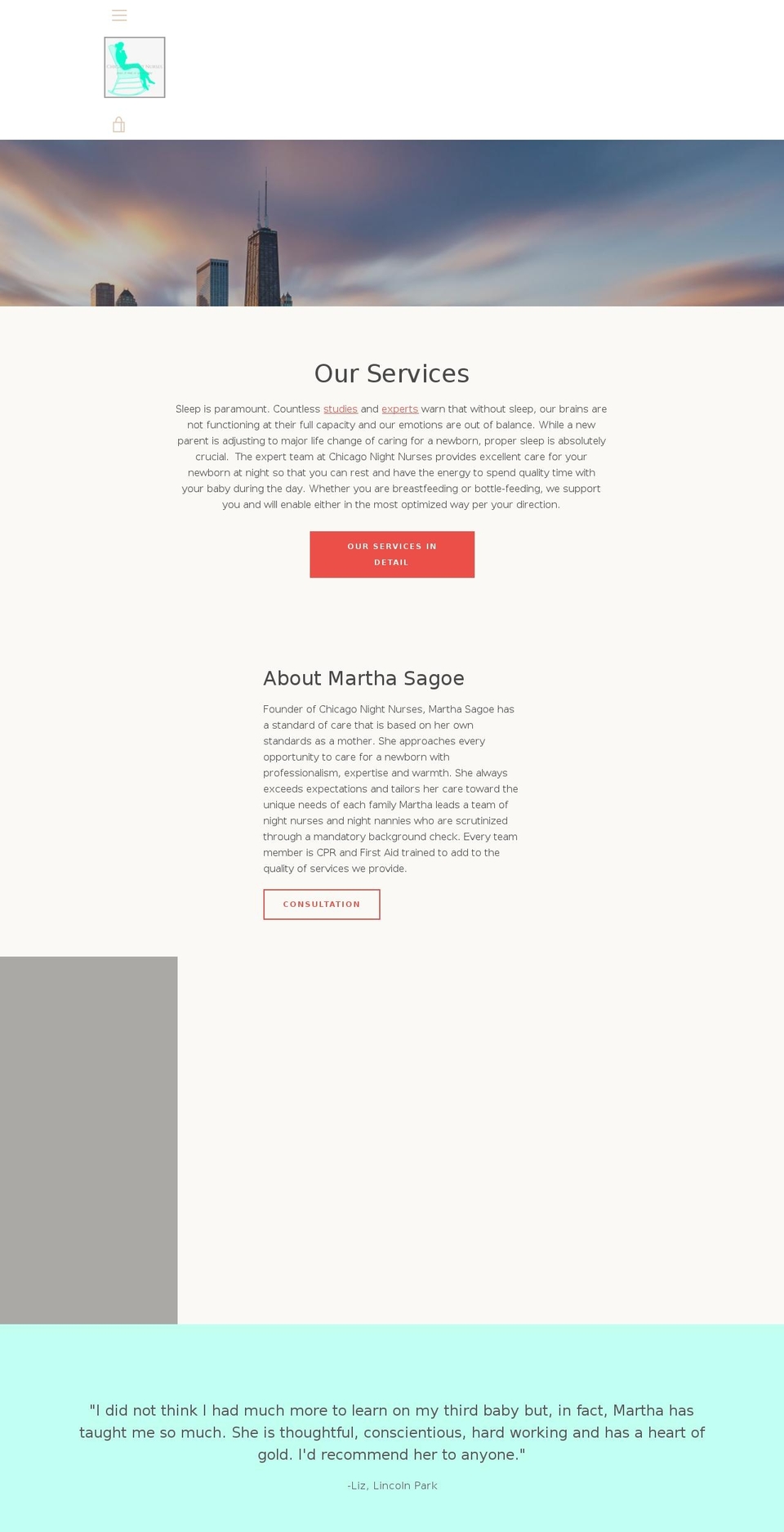 chicagonightnurses.com — Shopify storefront screenshot