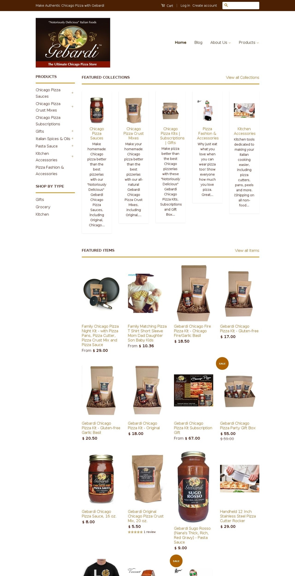 chicagopizzastore.com shopify website screenshot