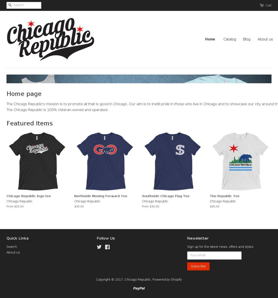 chicagorepublic.com shopify website screenshot