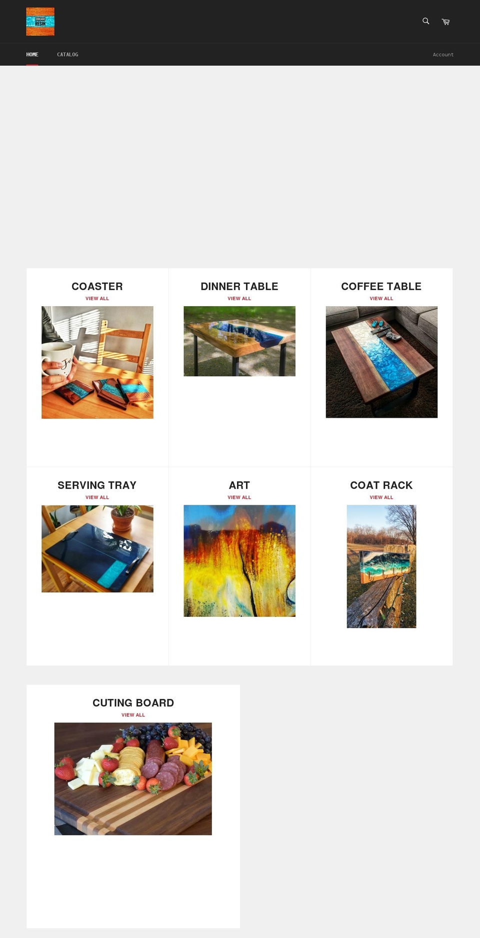 chicagoresin.com shopify website screenshot