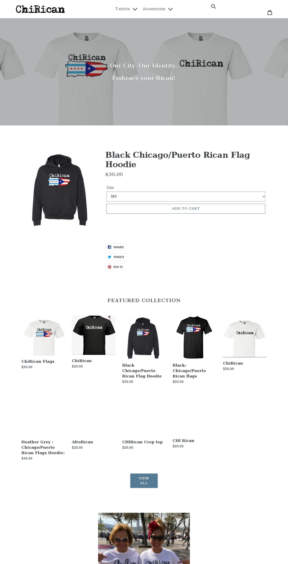 chicagorican.com shopify website screenshot