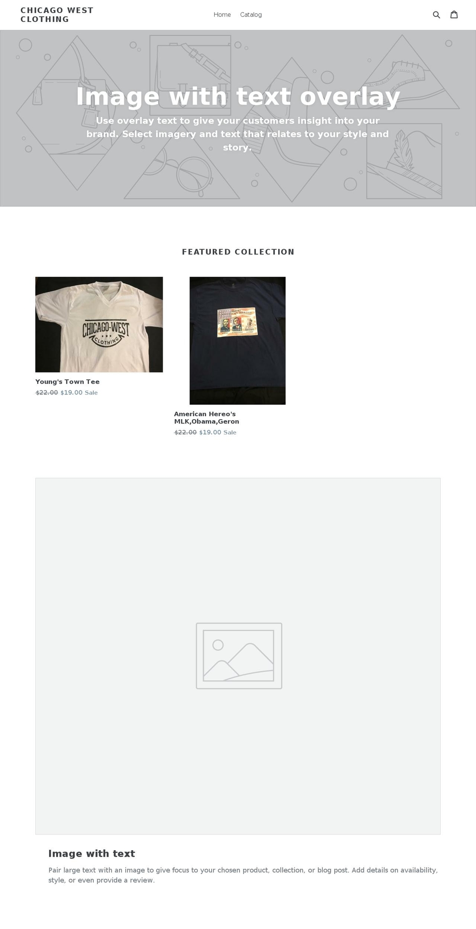 chicagowestclothing.com shopify website screenshot