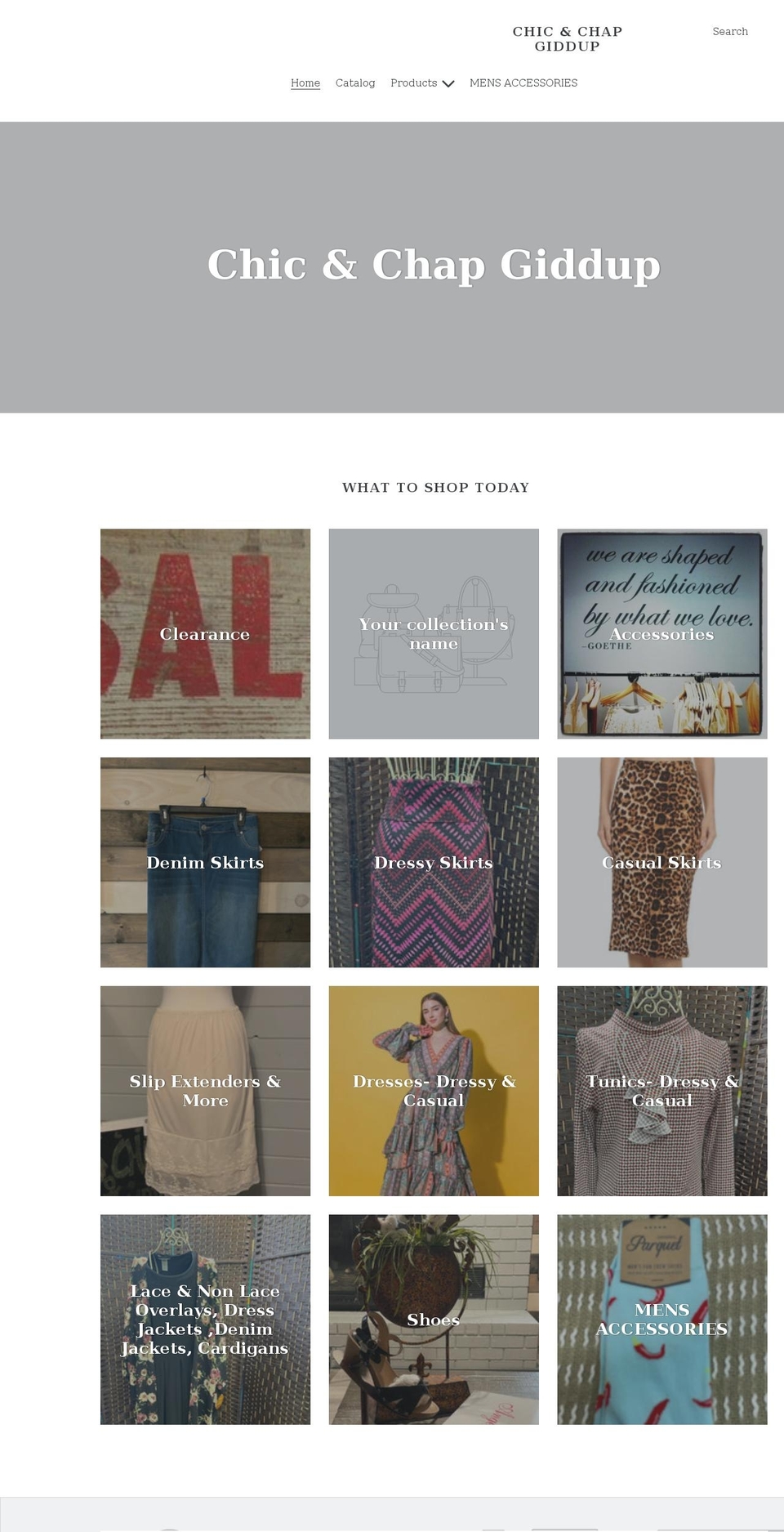 chicandchapgiddup.com shopify website screenshot